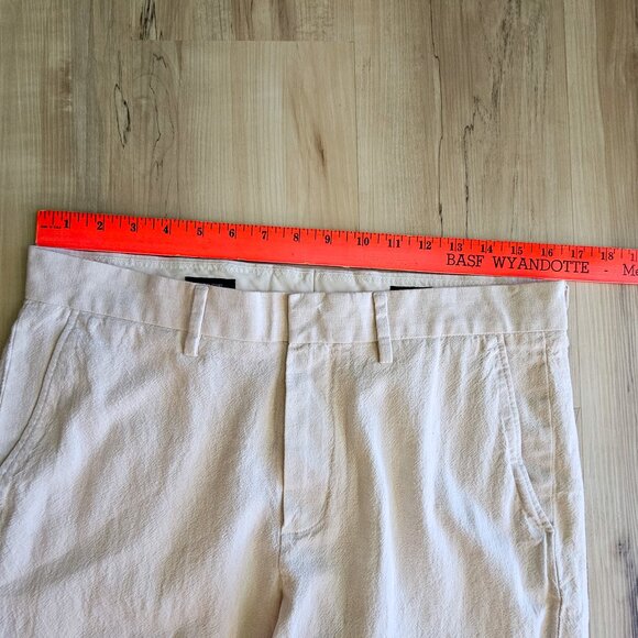 J. Crew factory Linen-Blend Slim Bedford Wide-Leg Pant Off-White Size 32 - Picture 12 of 14